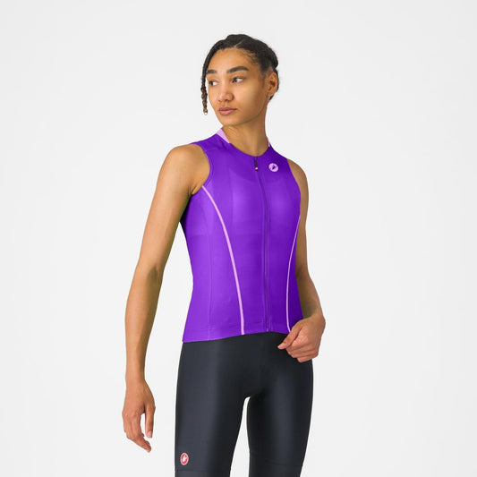 Maglia senza maniche CASTELLI ANIMA FLOW Donna Viola