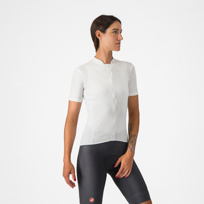 Maglia CASTELLI ANIMA 4 Donna Maniche Corte Bianco