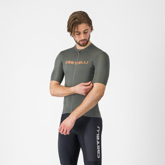 Maglia CASTELLI PROLOGO LITE a manica corta Grigio/Arancione