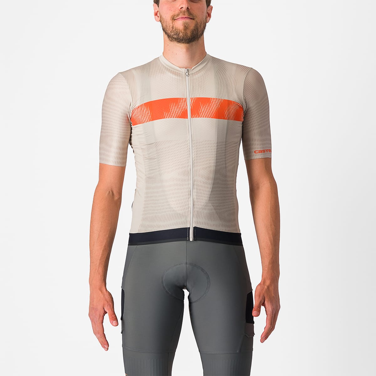 Maglia CASTELLI UNLIMITED ENDURANCE manica corta Grigia/Arancione