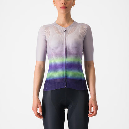 Maglia CASTELLI CLIMBER'S 4.0 W Donna Maniche Corte Viola/Verde
