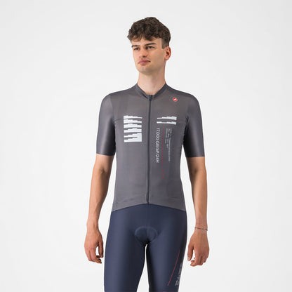 Maglia CASTELLI ESPRESSO R--A/D Maniche Corte Grigio Fumo
