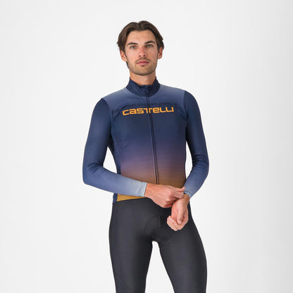 Maglia CASTELLLI APICE THERMAL Maniche Lunghe Blu/Arancione