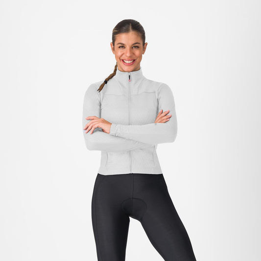 Maglia CASTELLI SFIDA 3 Donna a maniche lunghe Grigio