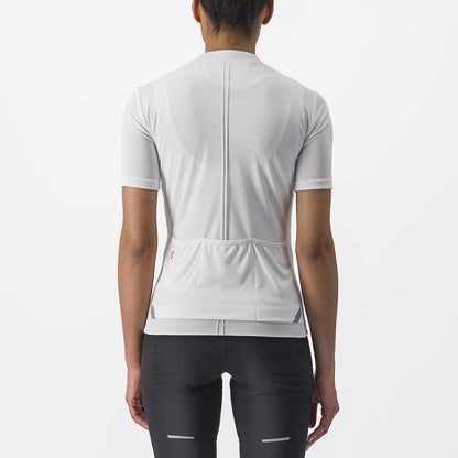 Maglia CASTELLI ANIMA 4 Donna Maniche Corte Bianco