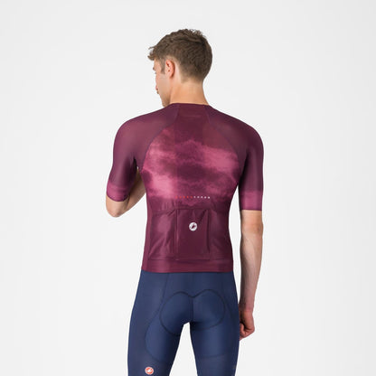 Maillot CASTELLI CLIMBER'S A/C Maniche Corte Bordeaux