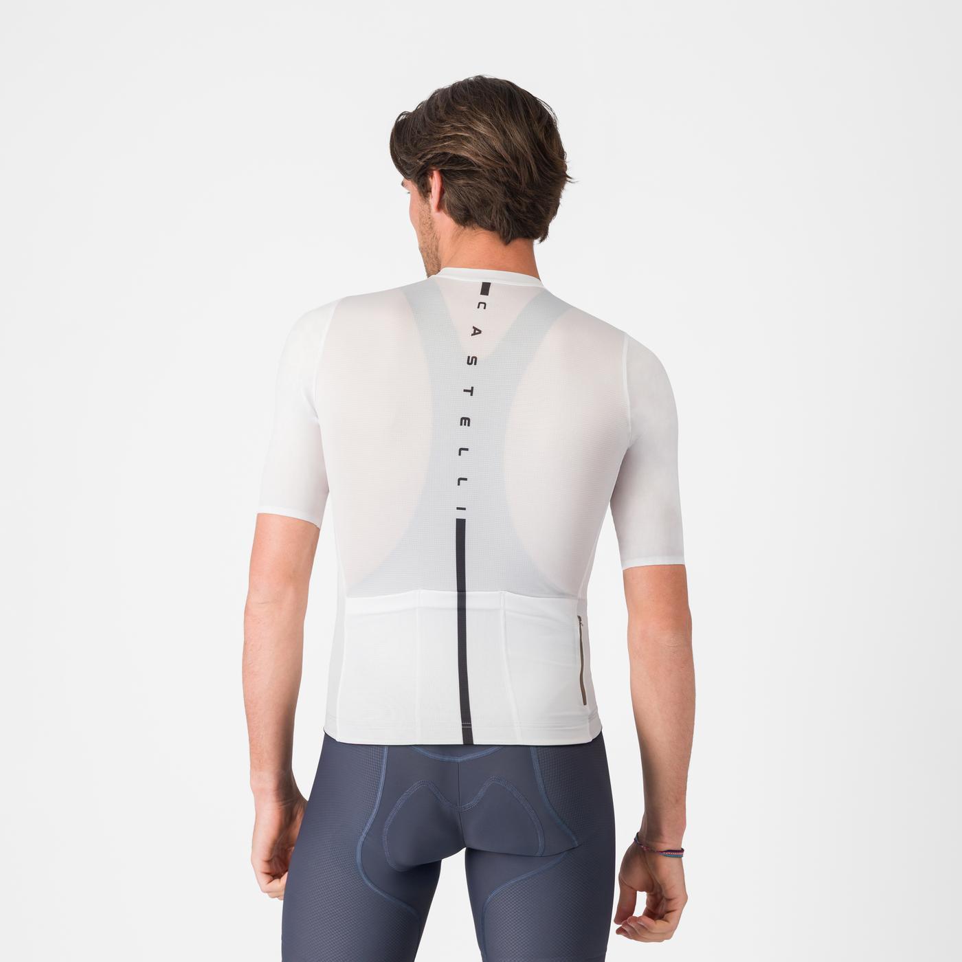 Maglia manica corta CASTELLI DRITTONE LOGO Bianco