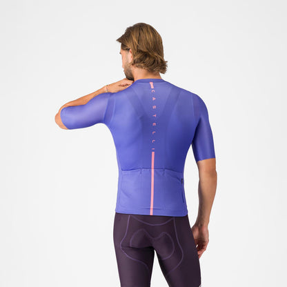 Maillot CASTELLI DRITTONE LOGO Maniche Corte Viola