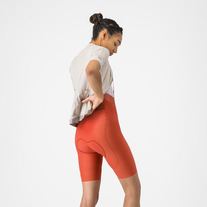 Pantaloncino con Bretelle CASTELLI ESPRESSO 2 W DT Donna Paprika