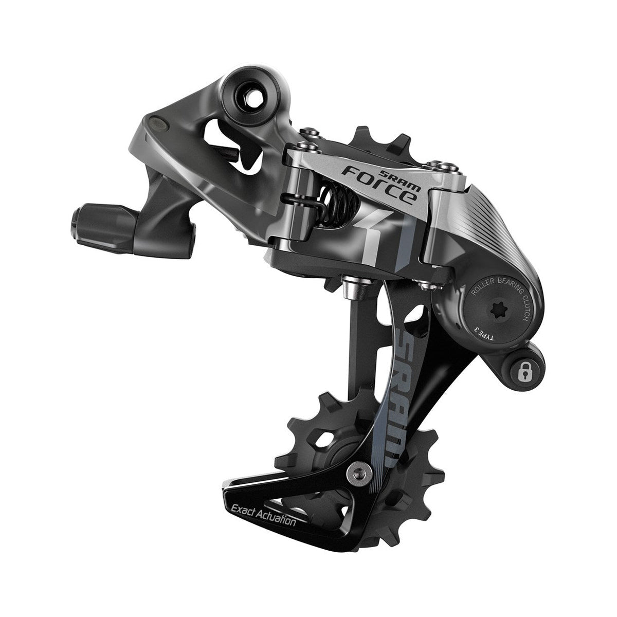 Cambio posteriore SRAM FORCE 1 11V a gabbia lunga – vista del prodotto su sfondo bianco