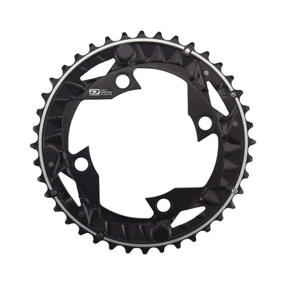 Corona esterna SHIMANO DEORE M612 10 velocità, tripla, 4 fori, 96 mm — vista della corona su sfondo bianco