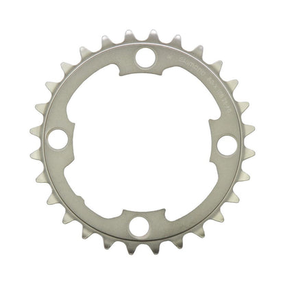 Corona interna SHIMANO XTR M985 10 velocità, 4 fori, 88 mm — vista della corona su sfondo bianco