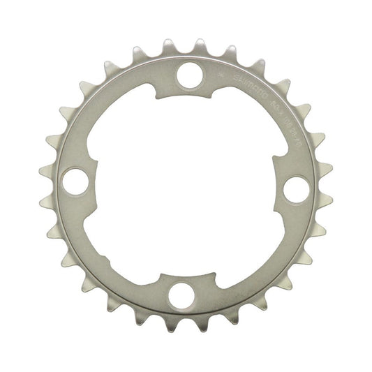 Corona interna SHIMANO XTR M985 10 velocità, 4 fori, 88 mm — vista della corona su sfondo bianco
