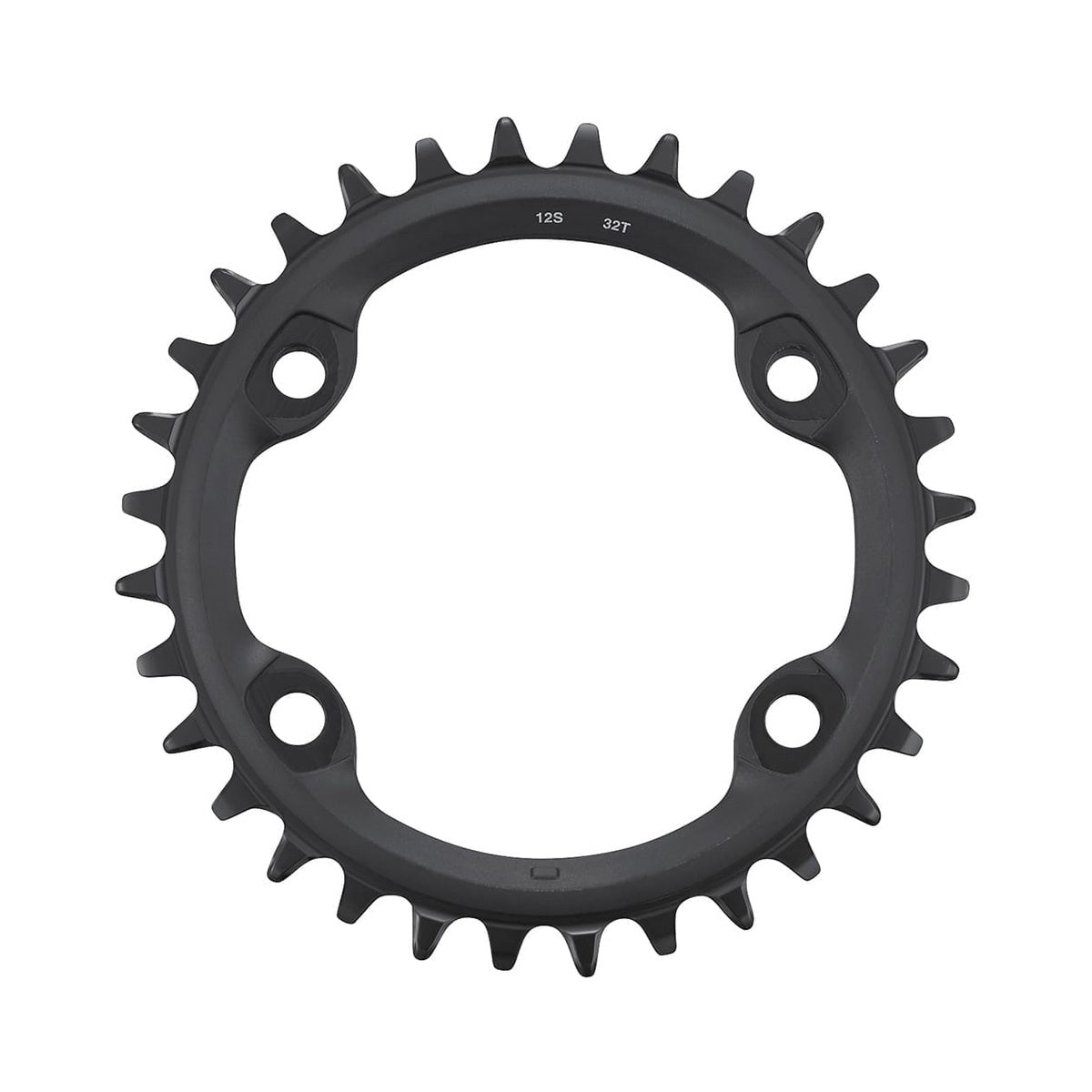 Corona monocorona SHIMANO FC-MT610 12 velocità a 4 fori — vista della corona su sfondo bianco