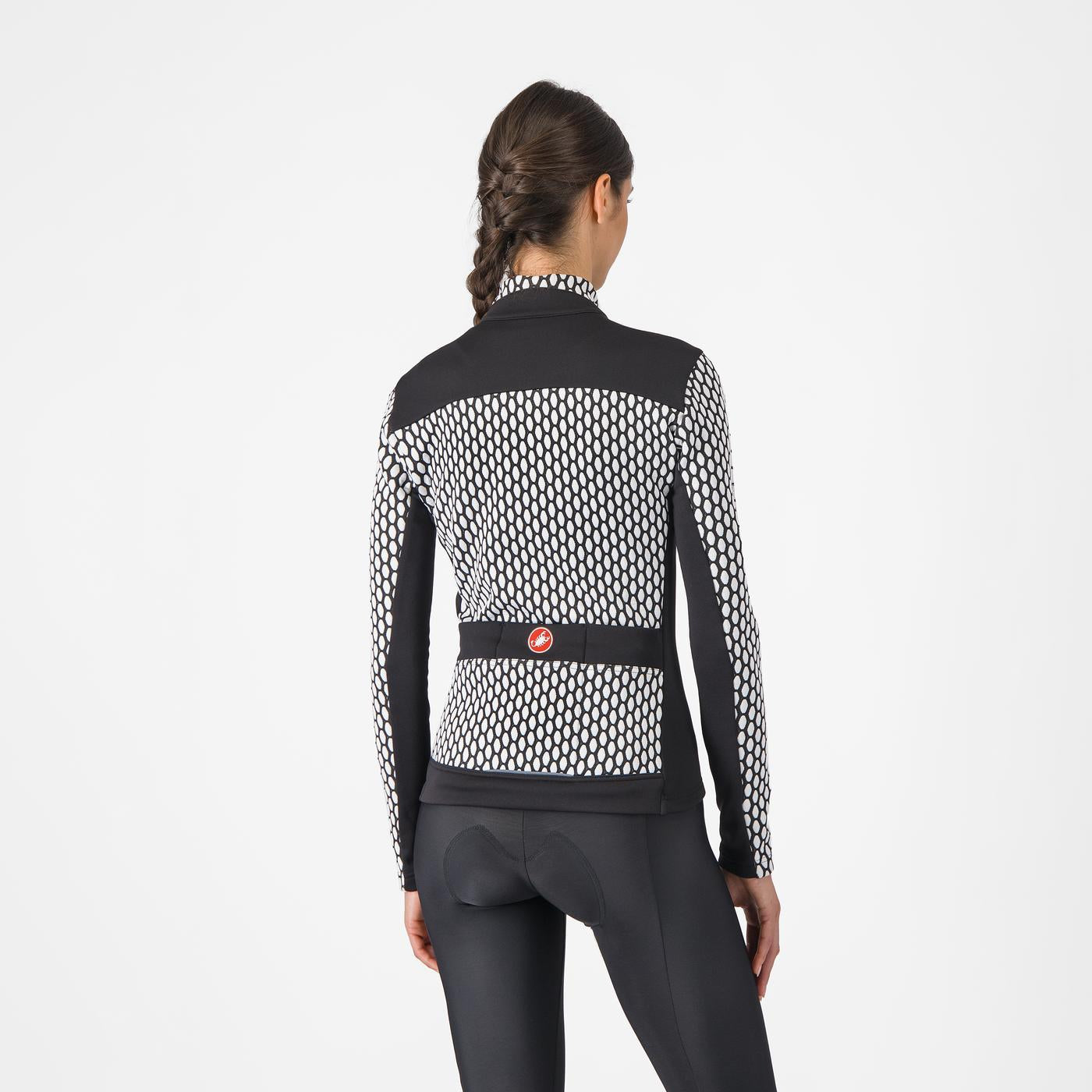 Maglia a manica lunga CASTELLI SFIDA 2 Donna Nero/Bianco