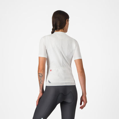 Maglia CASTELLI ANIMA 4 Donna Maniche Corte Bianco