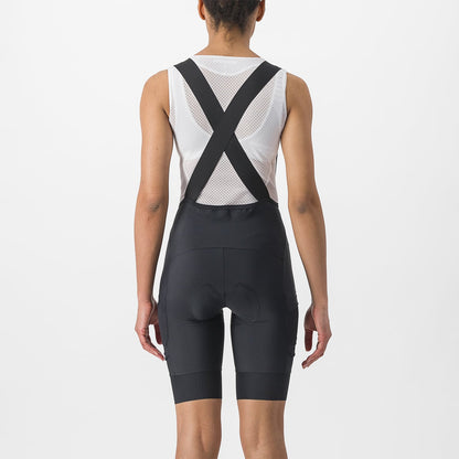 Salopette Corta con Bretelle CASTELLI UNLIMITED CARGO Donna Nero