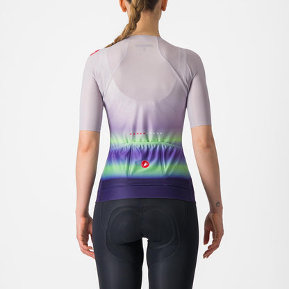 Maglia CASTELLI CLIMBER'S 4.0 W Donna Maniche Corte Viola/Verde