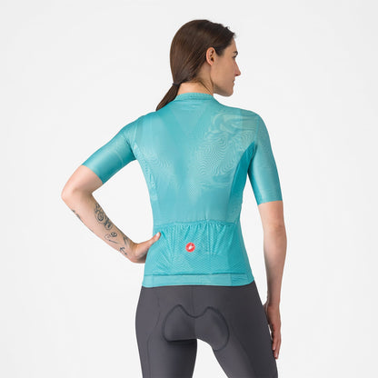 Maglia CASTELLI FANTASIA Donna Maniche Corte Turchese