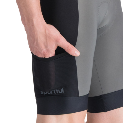 Pantaloncino Corto con Bretelle SPORTFUL SUPERGIARA 2 Grigio/Nero