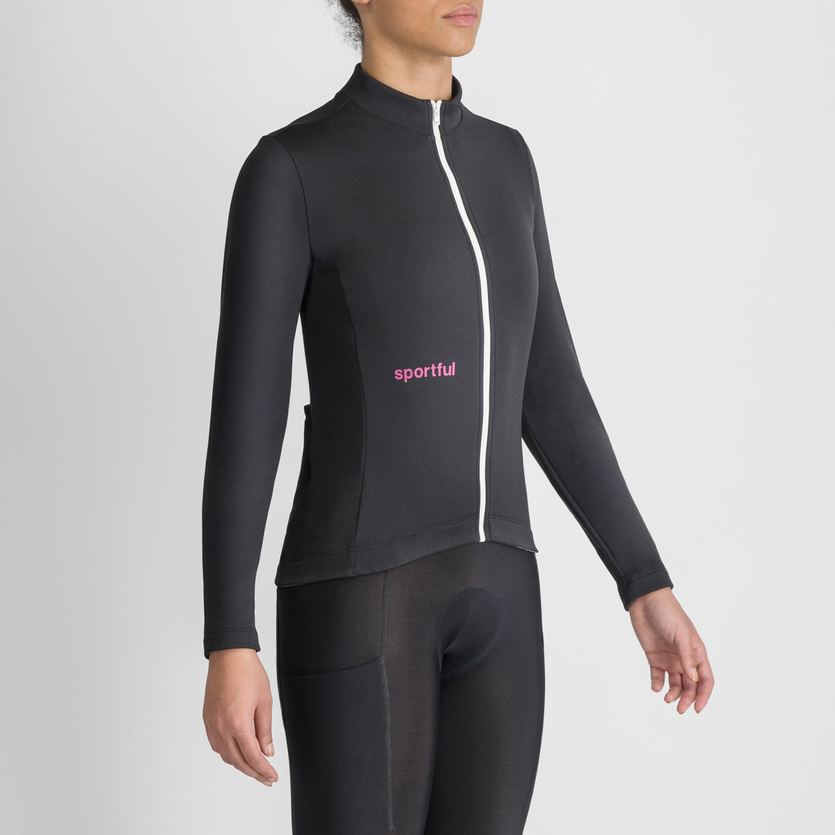 Maglia SPORTFUL CLASSIC da donna a maniche lunghe nera