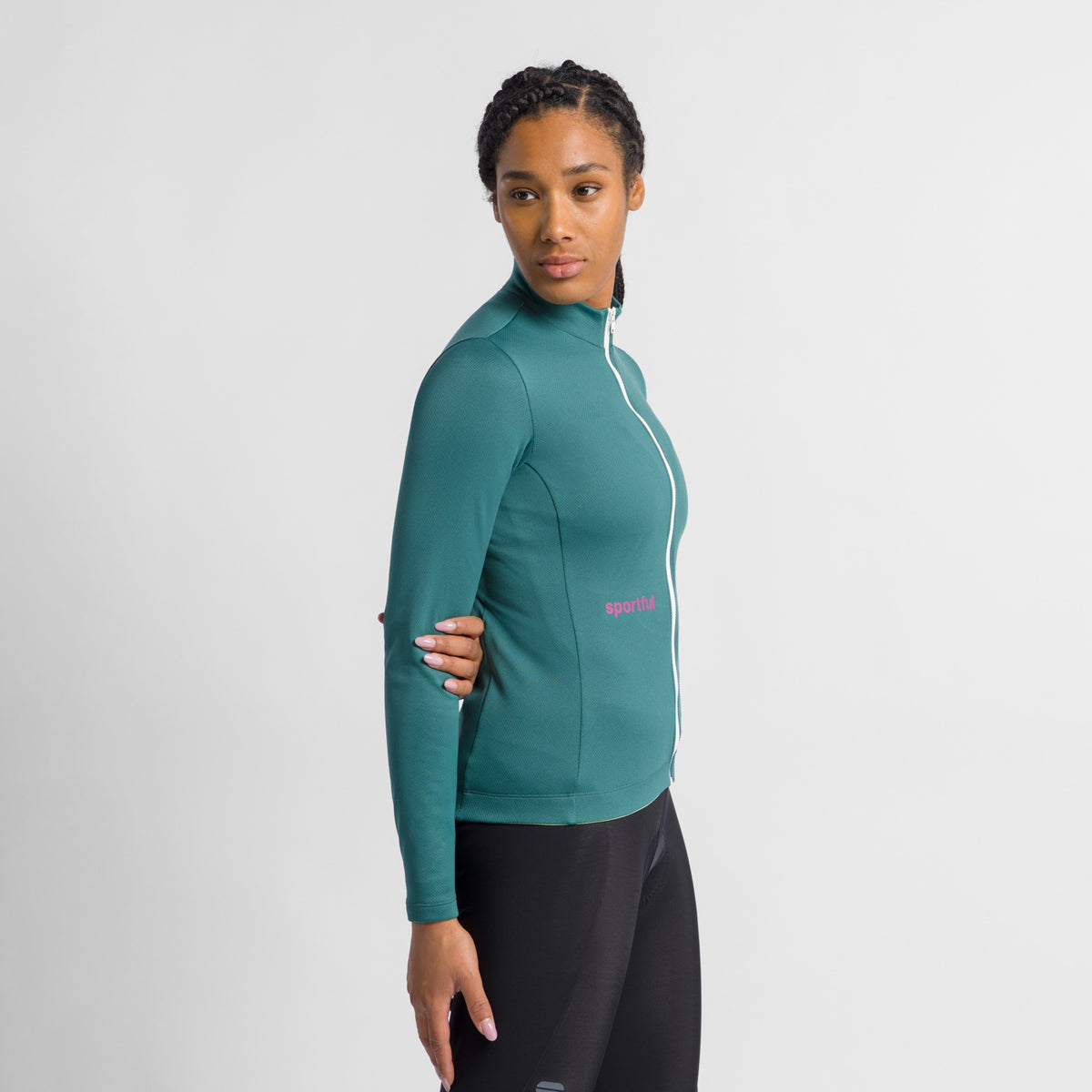 Maglia SPORTFUL CLASSIC da donna a maniche lunghe verde