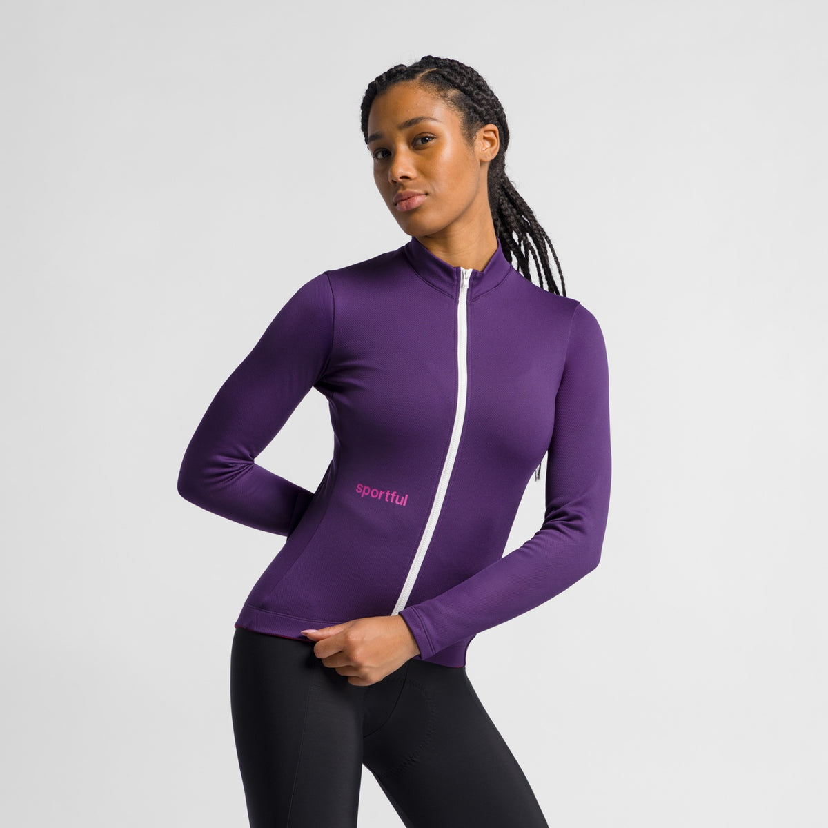 Maglia SPORTFUL CLASSIC da donna a maniche lunghe viola