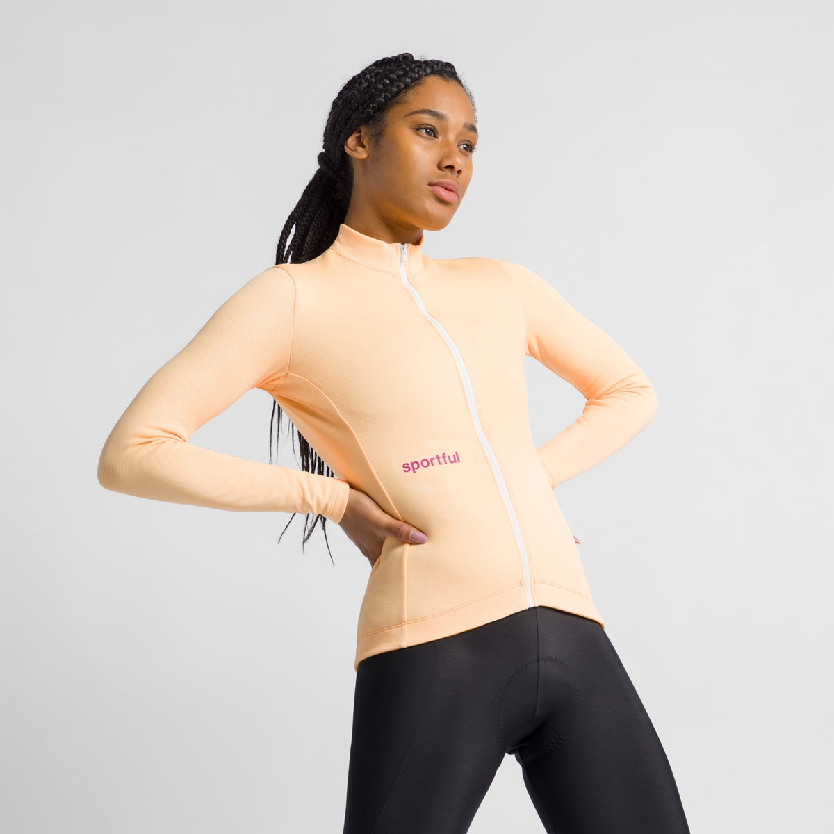 Maglia SPORTFUL CLASSIC da donna a maniche lunghe gialla