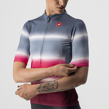 Maglia CASTELLI DOLCE Donna Maniche Corte Blu/Bordeaux