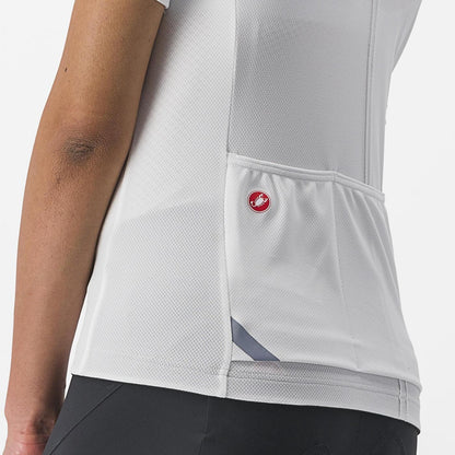 Maglia CASTELLI ANIMA 4 Donna Maniche Corte Bianco