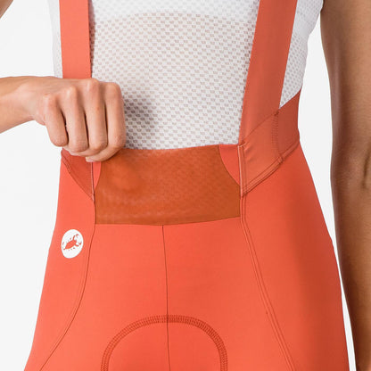 Pantaloncino con Bretelle CASTELLI ESPRESSO 2 W DT Donna Paprika