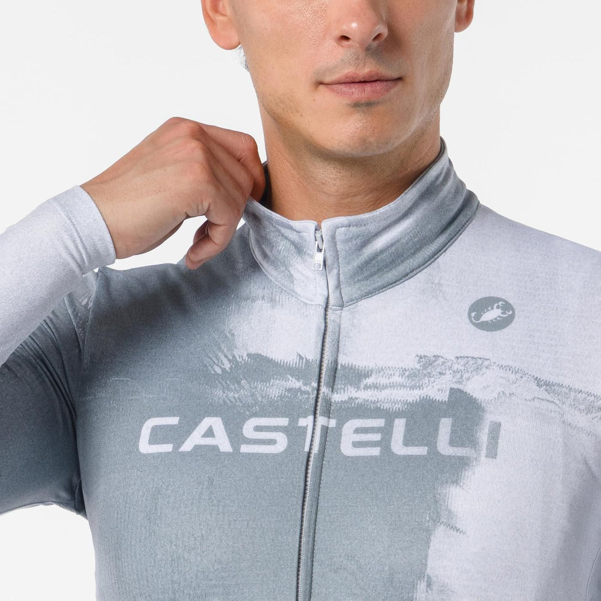 Maglia CASTELLI NEBULA THERMAL Maniche Lunghe Grigio