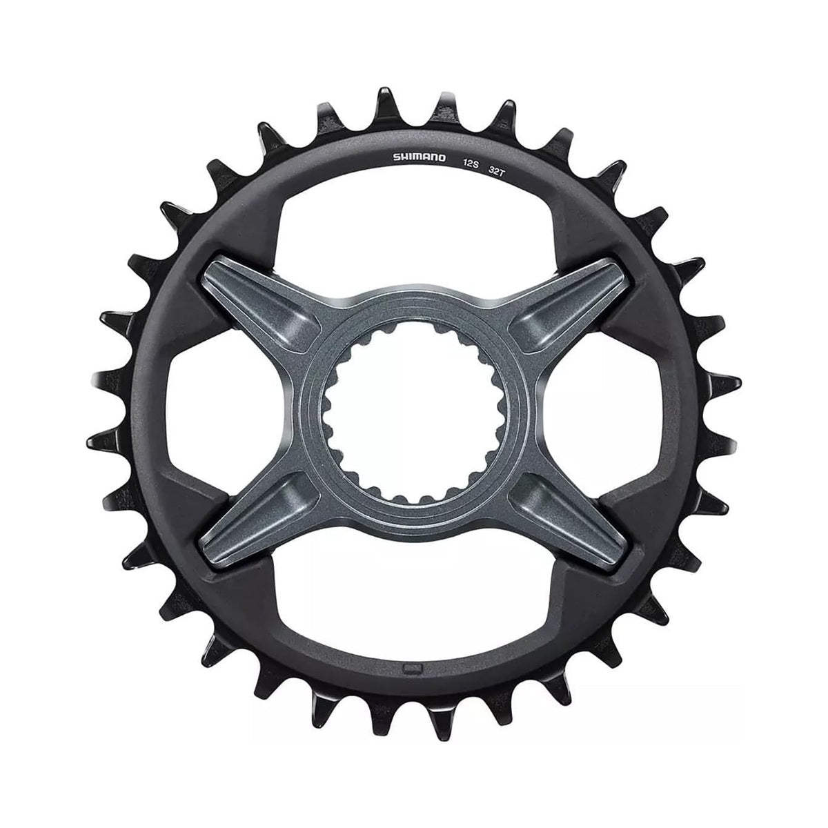 Corona monocorona SHIMANO SLX M7100 12 velocità Direct Mount — vista della corona su sfondo bianco