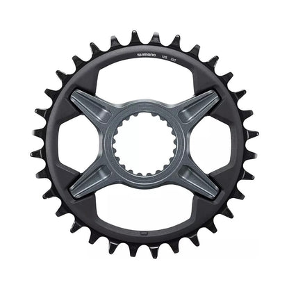 Corona monocorona SHIMANO SLX M7100 12 velocità Direct Mount — vista della corona su sfondo bianco