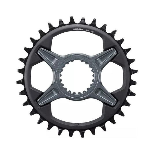 Corona monocorona SHIMANO SLX M7100 12 velocità Direct Mount — vista della corona su sfondo bianco
