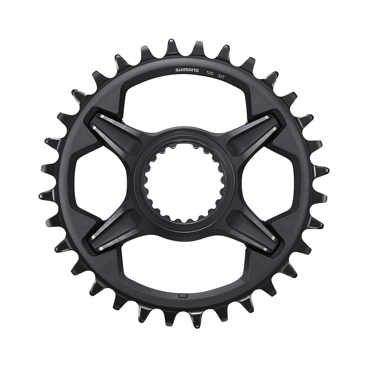 Corona monocorona SHIMANO XT M8100 12 velocità Direct Mount — vista della corona su sfondo bianco