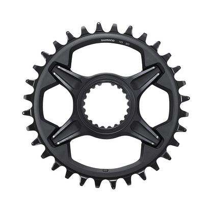 Corona monocorona SHIMANO XT M8100 12 velocità Direct Mount — vista della corona su sfondo bianco