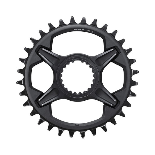 Corona monocorona SHIMANO XT M8100 12 velocità Direct Mount — vista della corona su sfondo bianco