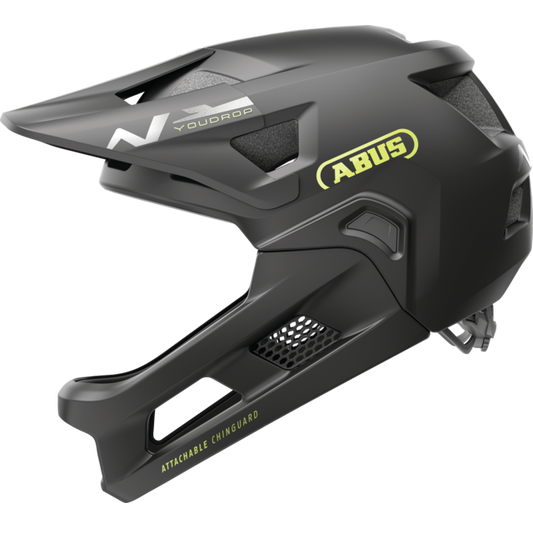 Casco da MTB ABUS YOUDROP FF Junior Velvet Nero