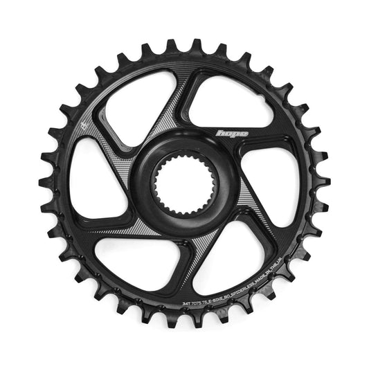 Corona monocorona HOPE R22 9/10/11/12 velocità Direct Mount per e-bike BOSCH nera — vista della corona su sfondo bianco