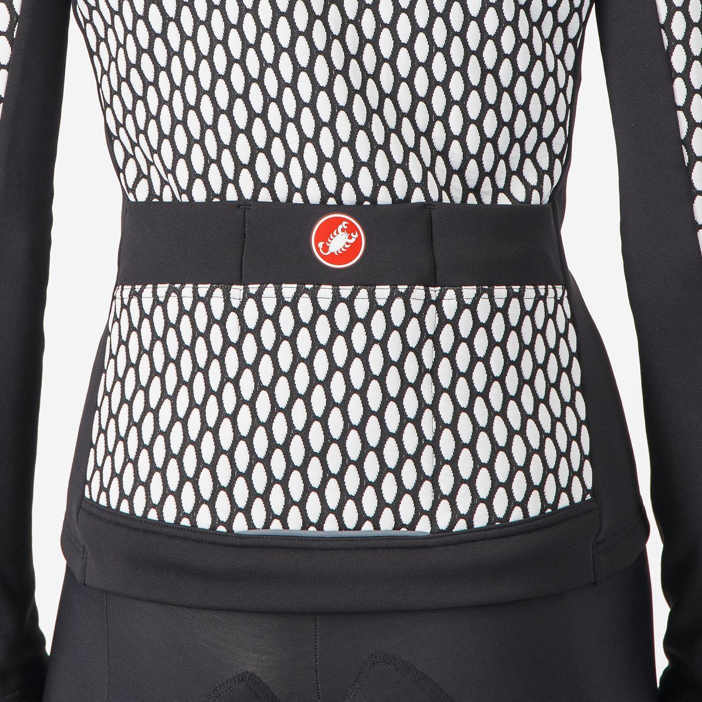 Maglia a manica lunga CASTELLI SFIDA 2 Donna Nero/Bianco