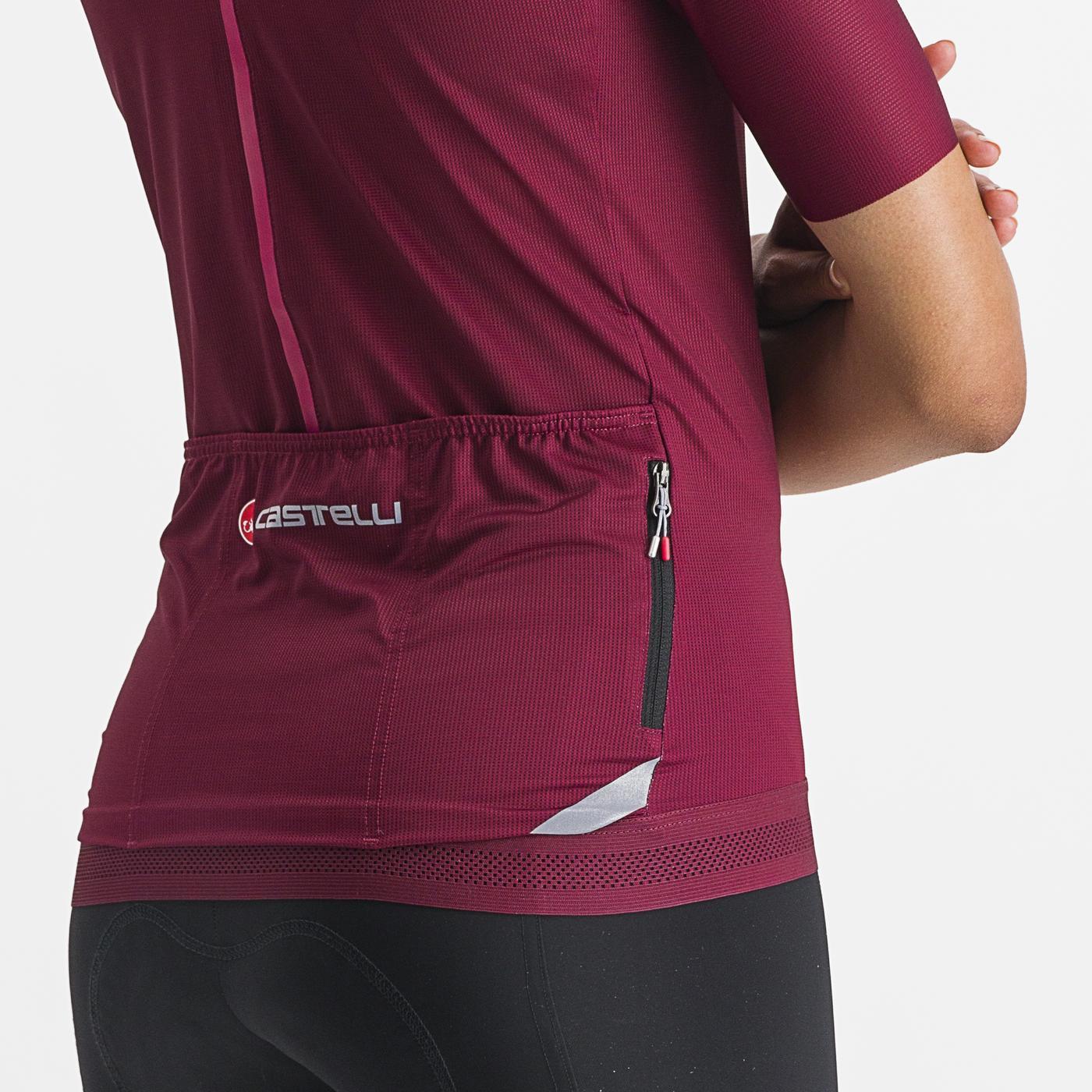 Maglia CASTELLI ENDURANCE W Donna a manica corta Bordeaux