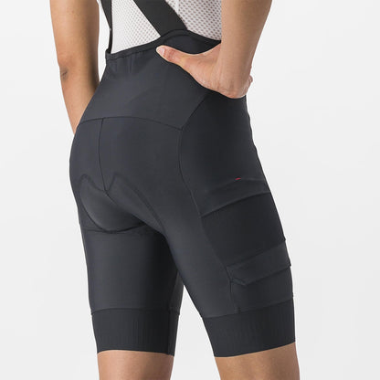 Salopette Corta con Bretelle CASTELLI UNLIMITED CARGO Donna Nero