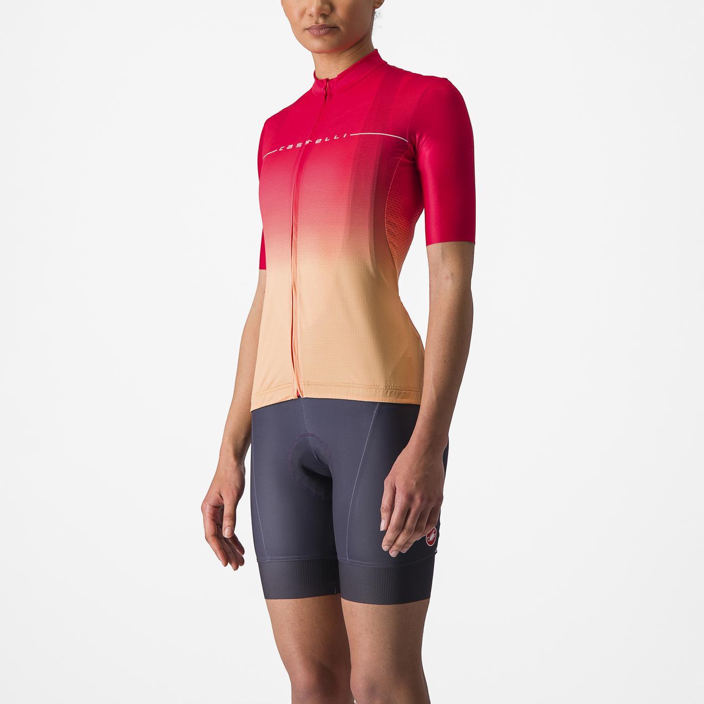 Maglia a manica corta Donna CASTELLI SALITA Rosa/Arancione