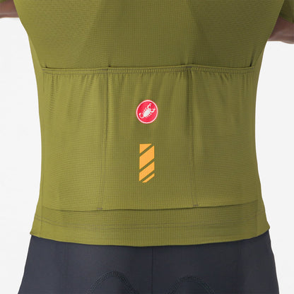 Maillot CASTELLI UNLIMITED ENTRATA 3 Maniche Corte Kaki