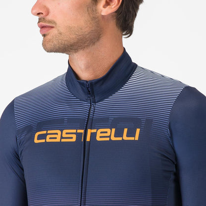 Maglia CASTELLLI APICE THERMAL Maniche Lunghe Blu/Arancione