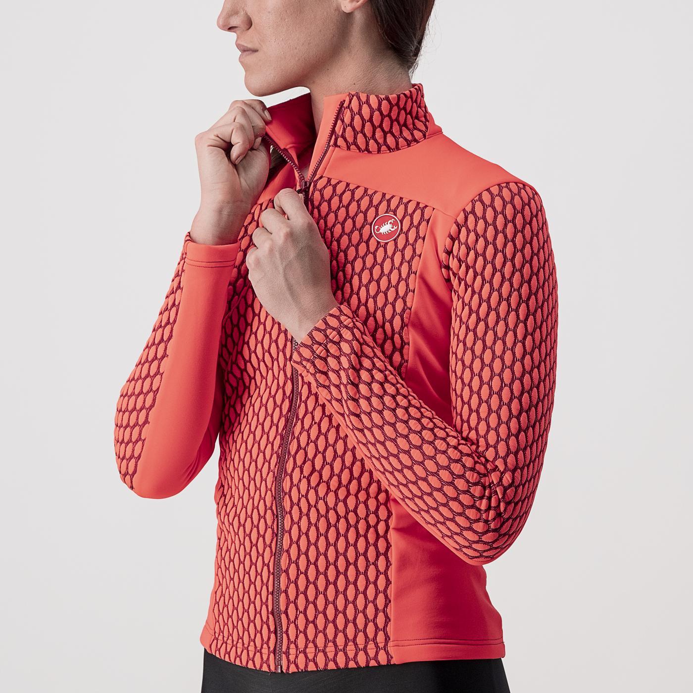 Maglia a maniche lunghe CASTELLI SFIDA 2 Donna Rosa/Bordeaux