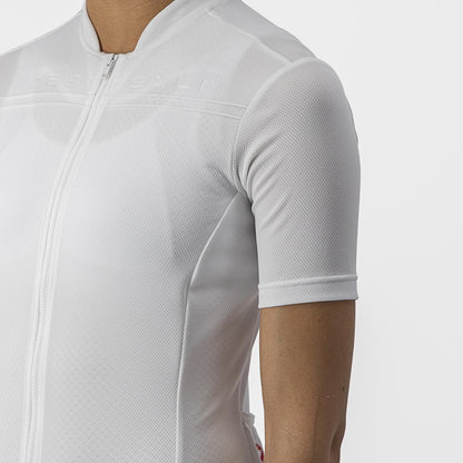 Maglia CASTELLI ANIMA 4 Donna Maniche Corte Bianco