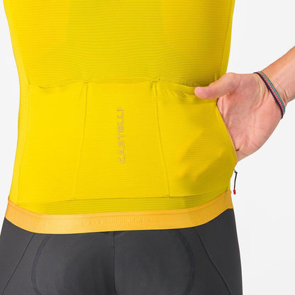 Maglia CASTELLI ESPRESSO 2 Maniche Corte Giallo