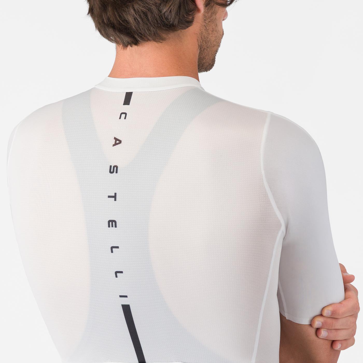 Maglia manica corta CASTELLI DRITTONE LOGO Bianco
